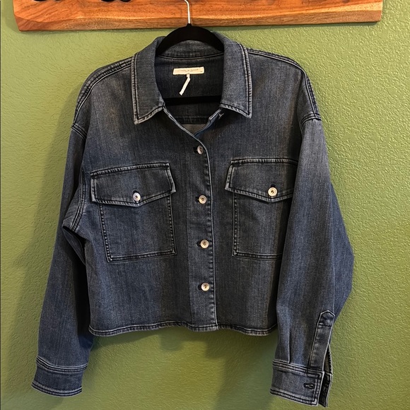 rag & bone Jackets & Blazers - Rag & Bone - Cropped Blue Jean Jacket